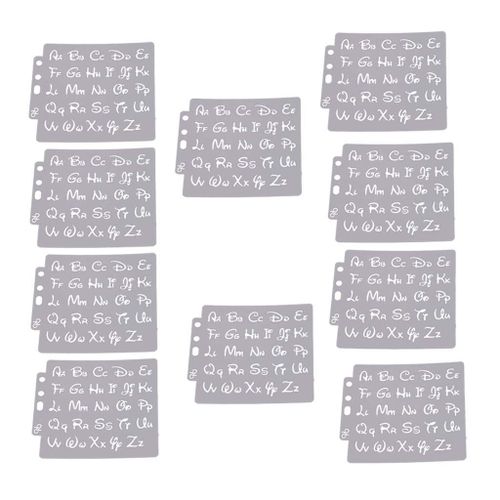 10Pcs Reusable Alphabet Stencils DIY Projects ,Letter Painting