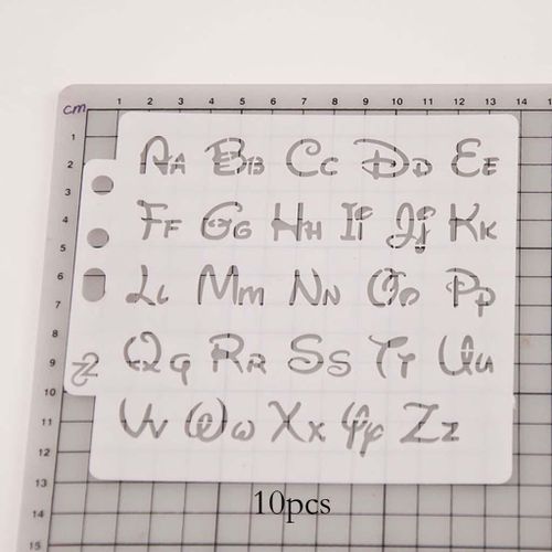 10Pcs Reusable Alphabet Stencils DIY Projects ,Letter Painting