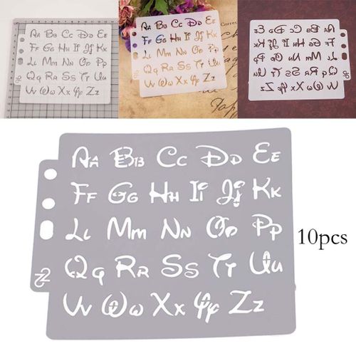 10Pcs Reusable Alphabet Stencils DIY Projects ,Letter Painting
