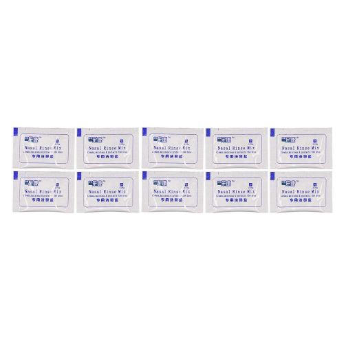 Salorie 10PCS 2.25/2.7/4.5g Nasal Wash Salts Relive Rhinitis Sinus Allergies for Nose Washing Bottle 300/500ml Nose Cleaning Tool