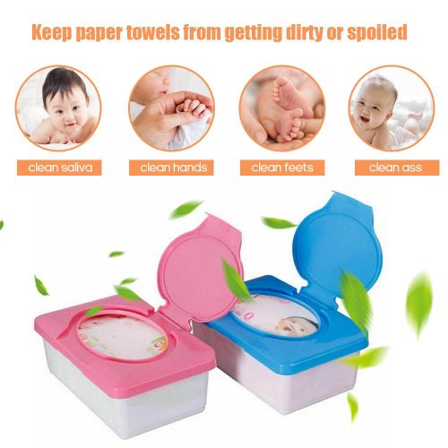 Wet Tissue Case Baby Wipes Napkin Storage Box Holder Container for 80Pcs Papers NO5119