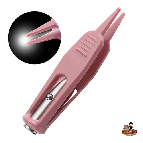 Infant Nose Clean Clip Baby Clean Ear Nose Navel Safety Dig Tweezers Babies Safety Forceps Clean Supplies With LED Light