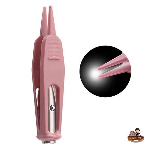 Infant Nose Clean Clip Baby Clean Ear Nose Navel Safety Dig Tweezers Babies Safety Forceps Clean Supplies With LED Light