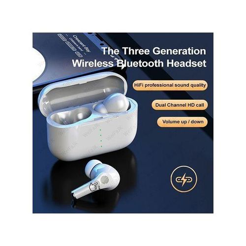 Airpods Wireless Bluetooth Pure Sound Bess Pods-White