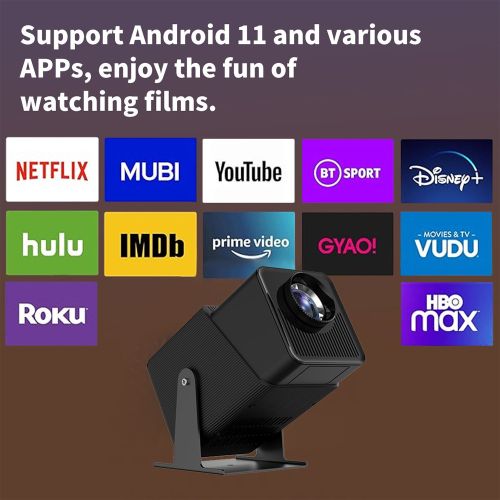 Tikin Android Projector Low Noise Wireless Home Theater Projectors