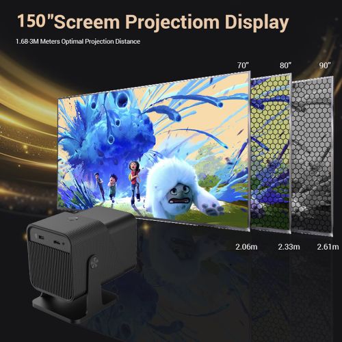 Tikin Android Projector Low Noise Wireless Home Theater Projectors