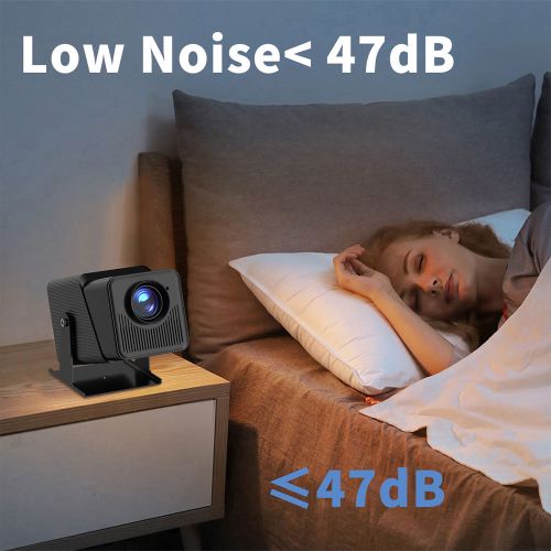 Tikin Android Projector Low Noise Wireless Home Theater Projectors