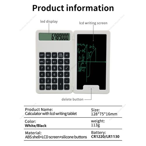 Foldable Scientific Calculators With LCD Writing Pad