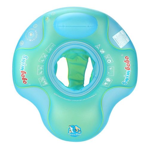 Swimbobo Cute Baby Pool Float Inflatable Baby Swim Float - blue My