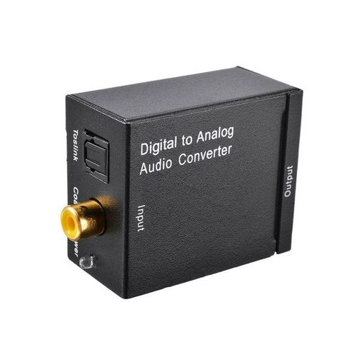 Audio Converter From Optical To Aux Digital 2 Anlogue- Black