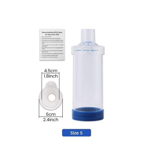 Salorie Asthma Inhaler Fog Cup Atomizer Canister Sprayer Spacer Accessories Mist Storage Tank for Kids Adults