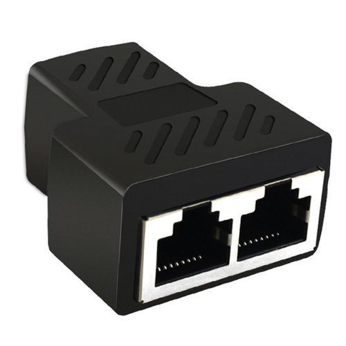 1 To 2 Ways RJ45 Ethernet LAN Network Splitter Double Adapter Ports Coupler Connector Extender Adapter Plug Connector Adapter