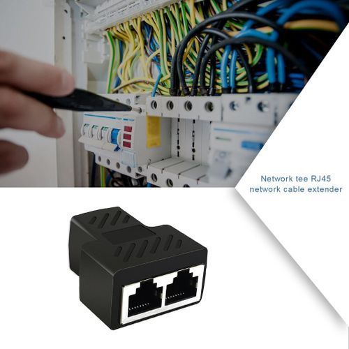 1 To 2 Ways RJ45 Ethernet LAN Network Splitter Double Adapter Ports Coupler Connector Extender Adapter Plug Connector Adapter