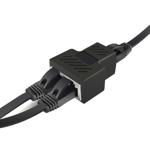 1 To 2 Ways RJ45 Ethernet LAN Network Splitter Double Adapter Ports Coupler Connector Extender Adapter Plug Connector Adapter
