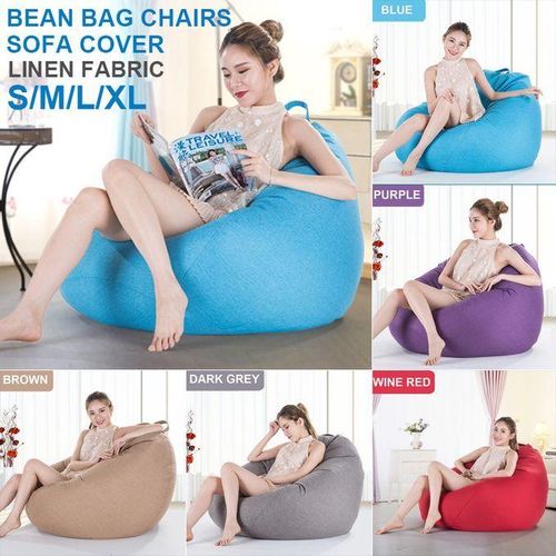 S/M/L/XL Sofa Cover Bean Bag Gaming Chair Beanbag Indoor &Ou