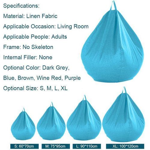 S/M/L/XL Sofa Cover Bean Bag Gaming Chair Beanbag Indoor &Ou