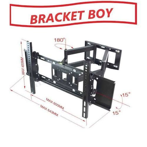 Double Arm-TV Wall Mount LED/LCD - Suitable For 26" To 55"-Black