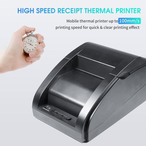58mm Receipt Thermal Printer USB BT Mini Portable Label Printer Supermarket Receipt Bill Printing Compatible for iOS Android Windows ESC/POS Print Commands NO5111