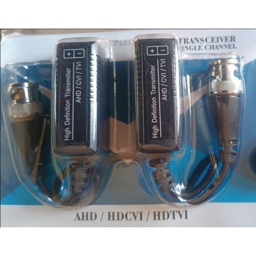Balun Video TransTek Passive HDCVI Transceiver Single Channel CCTV Camera AHD/HDCVI/HDTVI (Black)