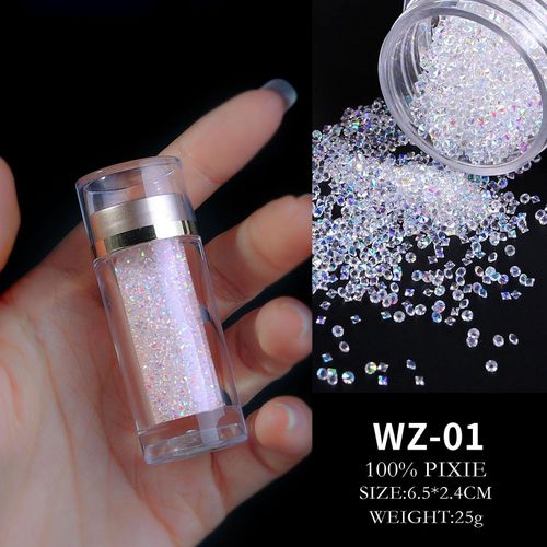 Mini Nail Crystals Ab Nail Art Rhinestones, Crystal Glass Beauty 10g