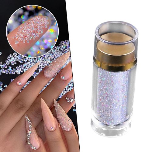 Mini Nail Crystals Ab Nail Art Rhinestones, Crystal Glass Beauty 10g