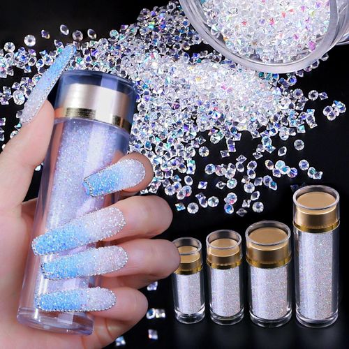 Mini Nail Crystals Ab Nail Art Rhinestones, Crystal Glass Beauty 10g