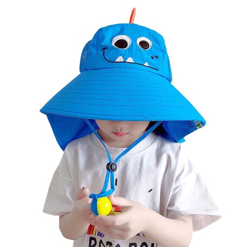 Outdoor Kids Sun Hat Breathable Sun Protection Hat with Neck Flap Sunhat Kids Fishing Safari Hat,Little Dinosaur NO5235
