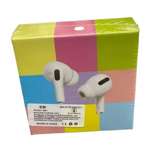 Original White Checked Earpods With Banga Bass - White