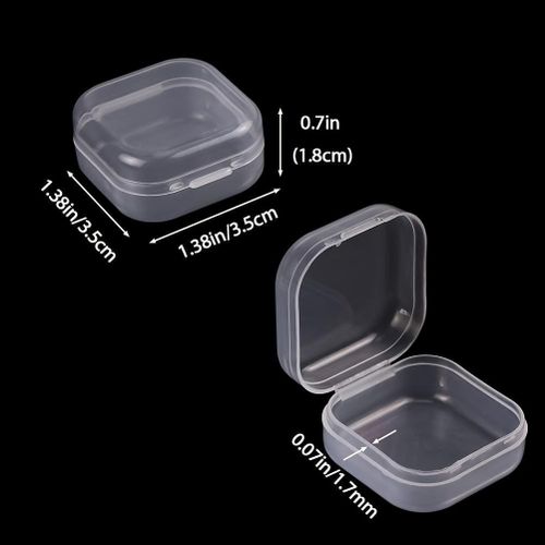 General Empty Plastic Clear Mini Empty Square Small Box Jewelry Ear Plugs Container