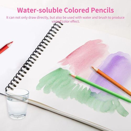 72 Watercolor Pencils Set Pre-Sharpened