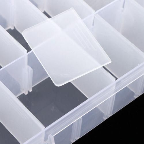24 Slots Adjustable Grids Jewellery Storage Box Beads Craft Organizer