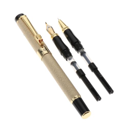 Luxury Fountain Pen In Gift Box- Smooth Elegant Writing - 1 Golden