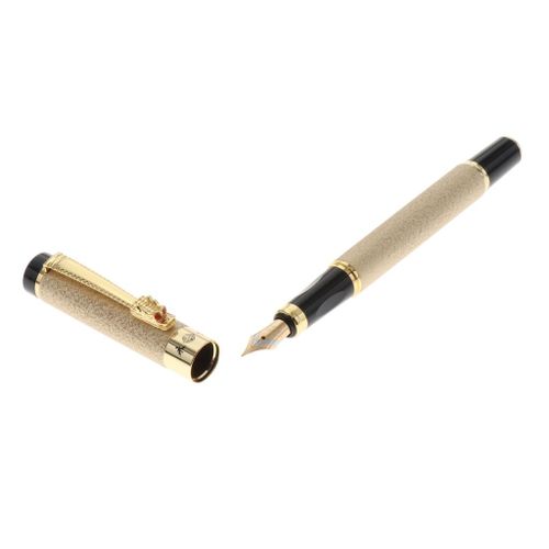 Luxury Fountain Pen In Gift Box- Smooth Elegant Writing - 1 Golden