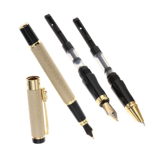 Luxury Fountain Pen In Gift Box- Smooth Elegant Writing - 1 Golden