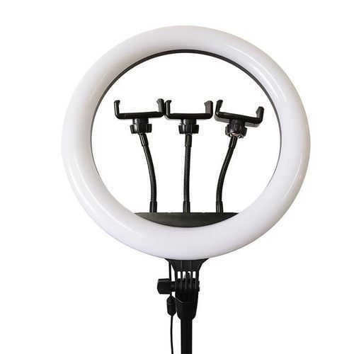 18 Inch Bright LED Ring Light With 3 Colors - Black