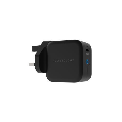 Powerology Ultra-Compact 20W PD GaN Charger  - Black