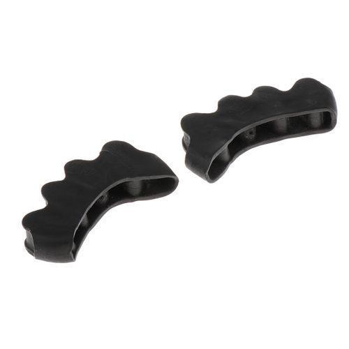 1 Pair Silicone Toe Separators Spacers For Nail Art Pedicure Black
