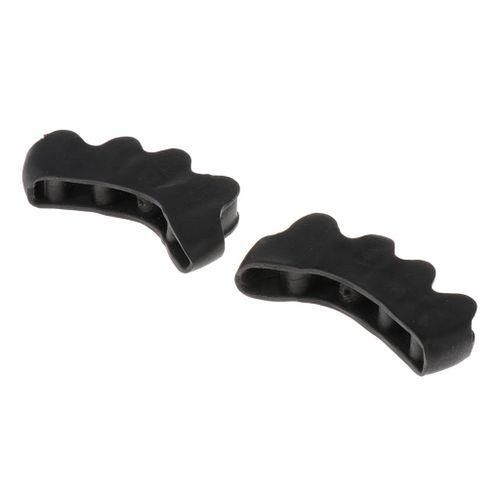 1 Pair Silicone Toe Separators Spacers For Nail Art Pedicure Black