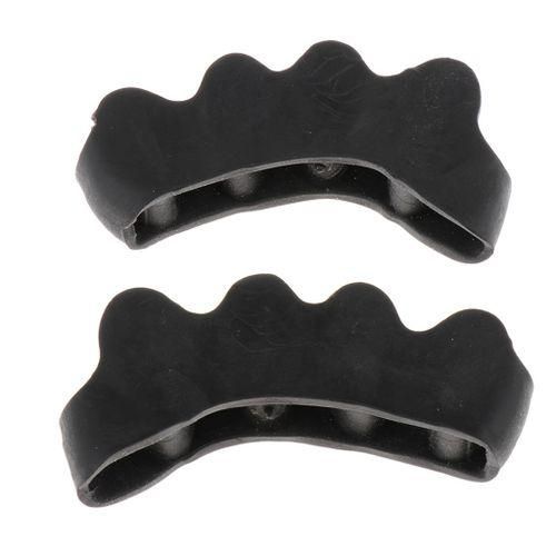 1 Pair Silicone Toe Separators Spacers For Nail Art Pedicure Black