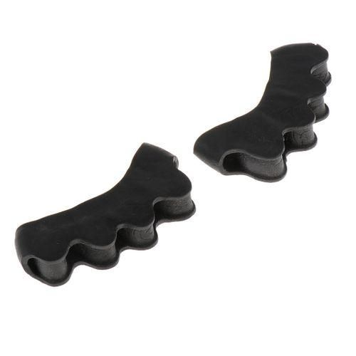1 Pair Silicone Toe Separators Spacers For Nail Art Pedicure Black