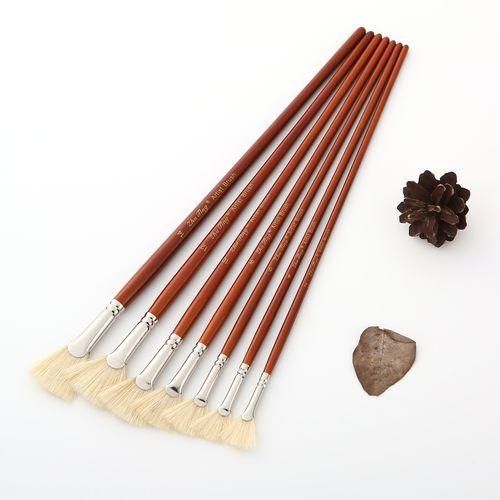 Professional Fan Brush for Painting 7pcs Oil Paint Brushes
