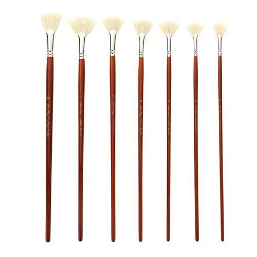 Professional Fan Brush for Painting 7pcs Oil Paint Brushes