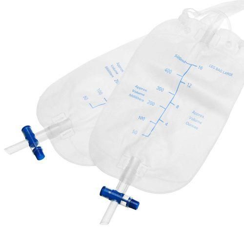 Upgrade Incontinence Male Urine Leg Bag SILICONE Urine Collector With Catheter M