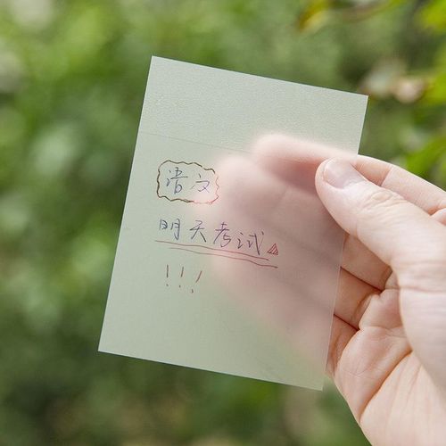 Transparent sticky notes student notes sticky note stickers can be torn simple sticky note paper ins note stick N times sticky note strip Transparent 7.5*7.5 Medium transparent yellow NO5112