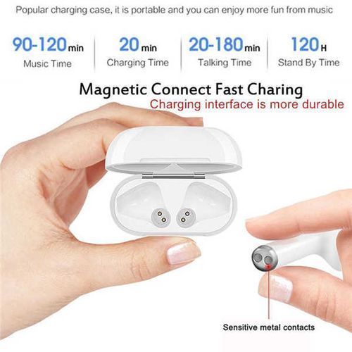 Wireless Fingerprint Touch HIFI Bluetooth Headset Earphone - Black