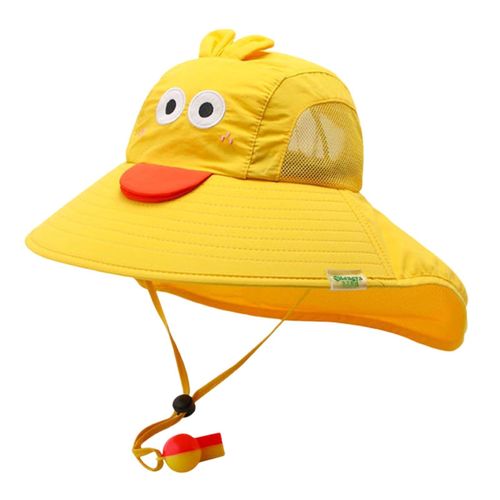 Outdoor Kids Sun Hat Breathable Sun Protection Hat with Neck Flap Sunhat Kids Fishing Safari Hat,Duckling NO5143