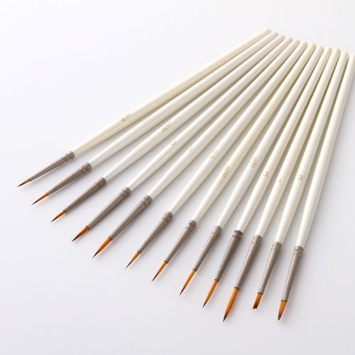 Detail Paint Brush Set Miniature Nylon Hair Paintbrushes