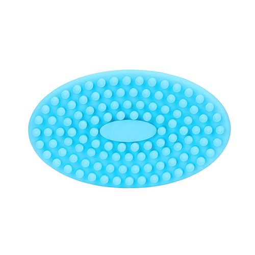 Portable Silicone Bath Brush Multifunctional Reusable Soft Shower Massage Brush for Children Adults New,Blue NO5249