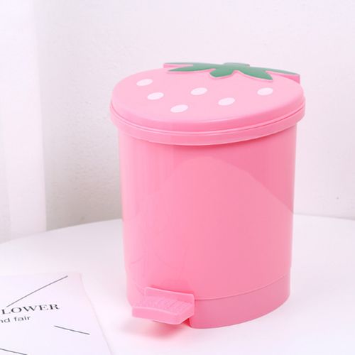 Rubbish Bucket Strawberry Shape Trash Can Rubbish Bucket Pink