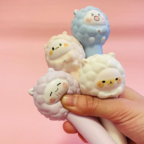 4Pcs Pressure  Pen Animal Sheep Soft for Stationery School Kids